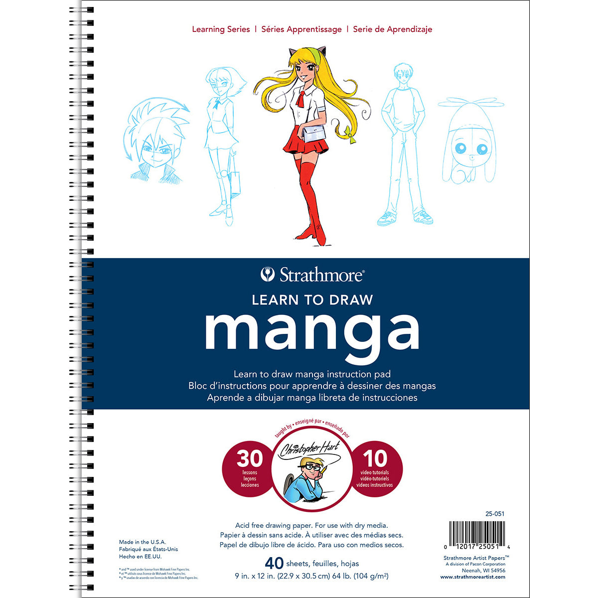 Strathmore Learn To Draw Wire Pad 9"X12" - Manga