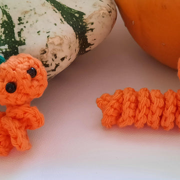 Pumpkin Worry Worm Crochet Pattern
