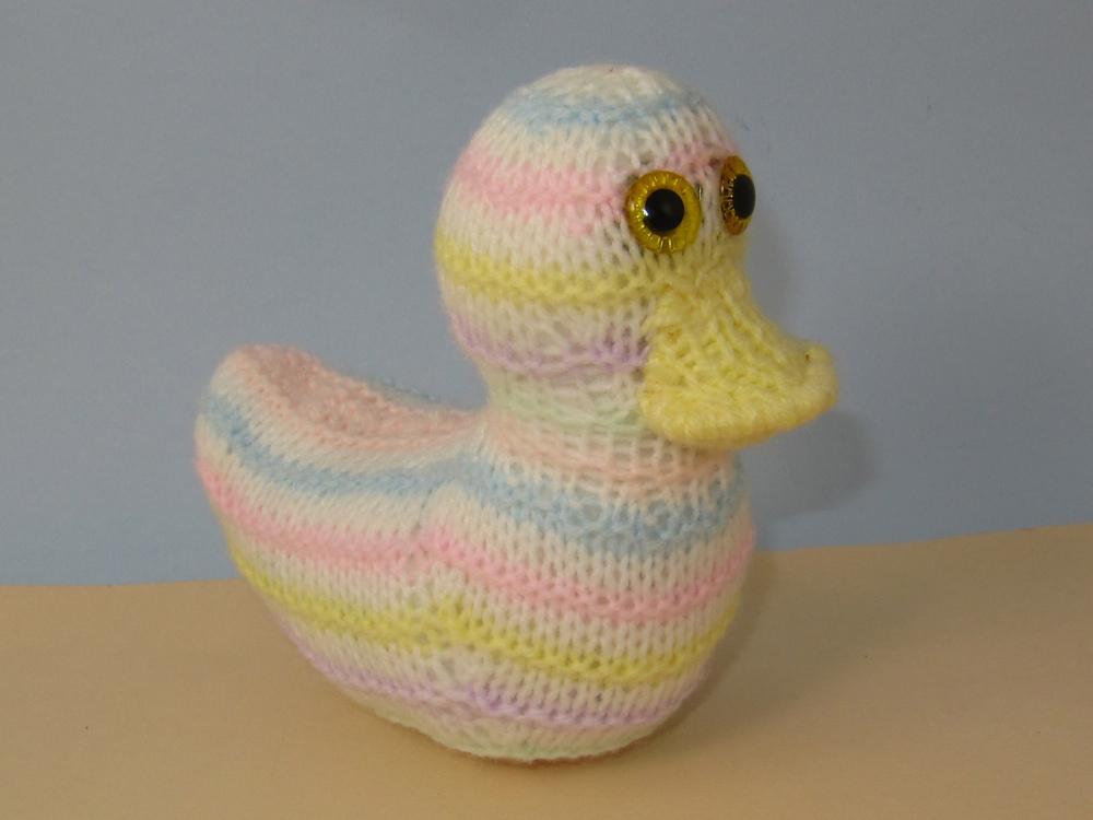 Candy Stripe Baby Duck Toy