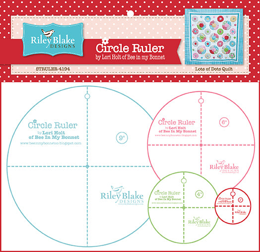 Riley Blake Circle Rulers Set (2in, 4in, 6in & 9in)