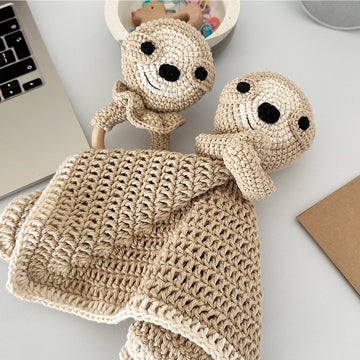 Sloth Baby Lovey Blanket & Rattle Crochet Pattern PDF – Cute Stuffed Toy Tutorial