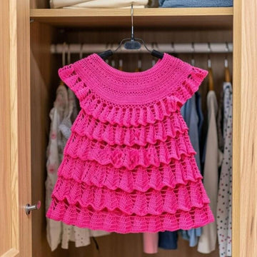 Crochet Baby Dress Pattern + Video Tutorial – Lacy Baby Girl Outfit, Preemie to Newborn Size PDF