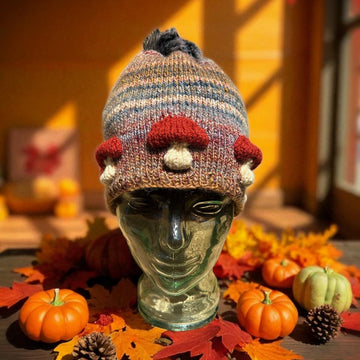 Mushroom Beanie Winter Hat