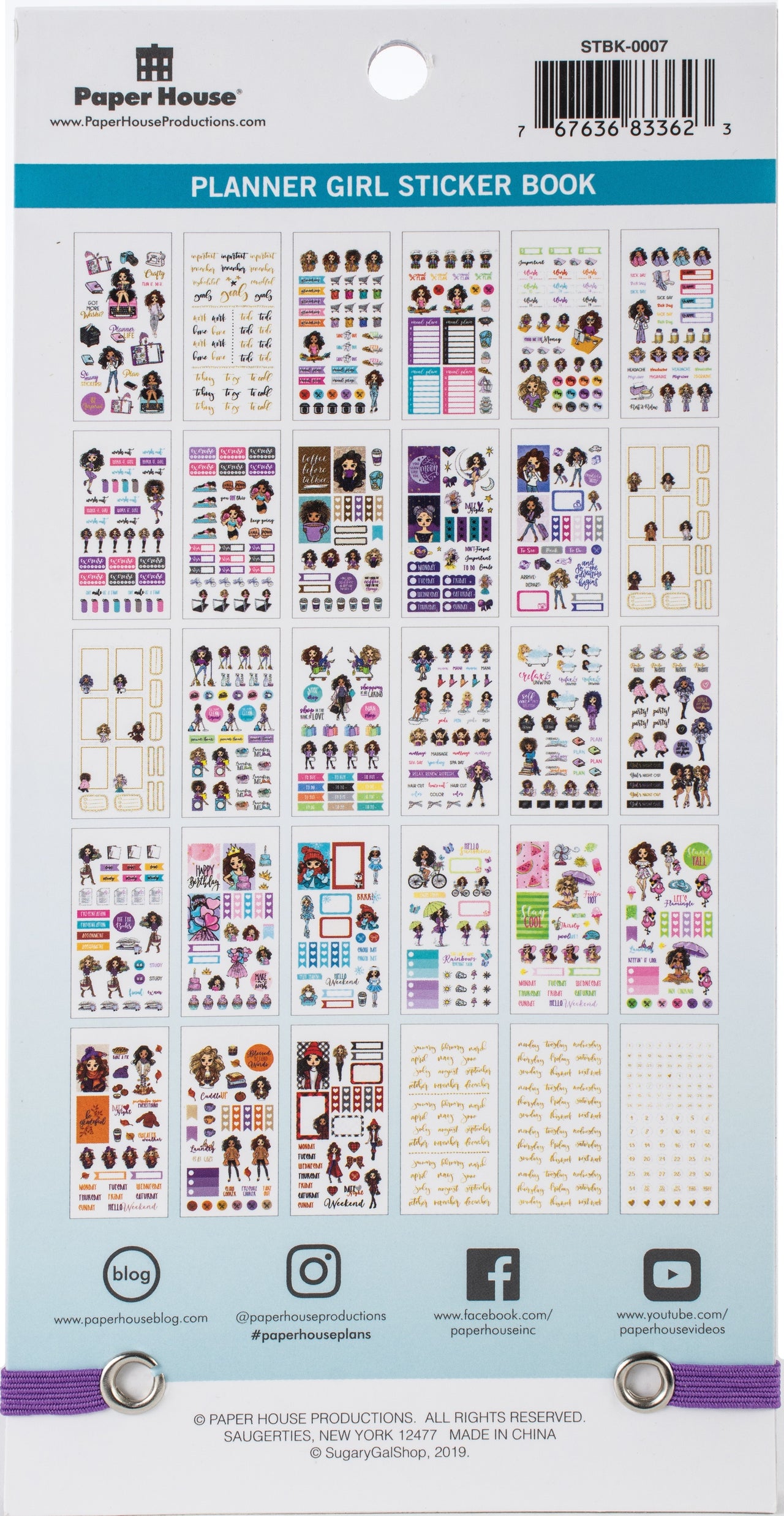 Paper House Sticker Book 30/Sheets - Planner Girl - Sugary Gal