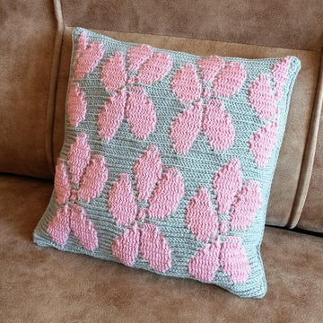 Pink bouquet pillow