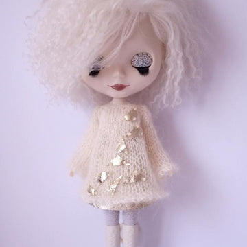 Airy Fairy tunic dress and vinyl skirt for 12" Blythe, Middie Blythe and Monster High dolls