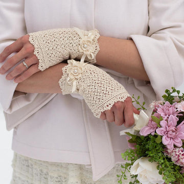 Wrapped in Lace Fingerless Bridal Gloves