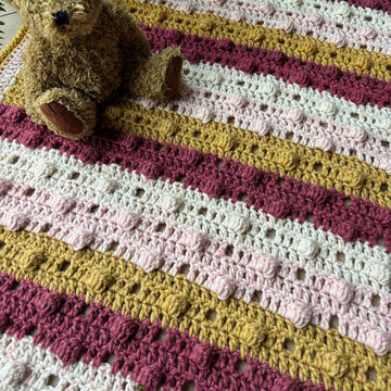 Dotty about Bobbles! Aran Blanket