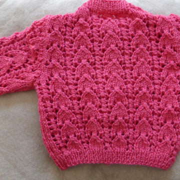Jasmine - babies 8ply lace jacket