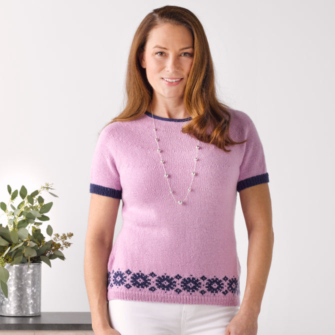 898 Rhodonite - Sweater Knitting Pattern for Women in Valley Yarns Valley Superwash Sport