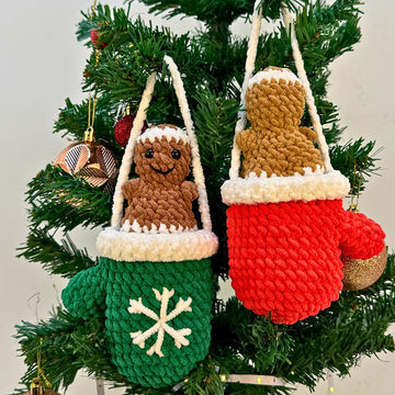 Gingerbread Crochet, Gingy Pop in a Mitten Toy