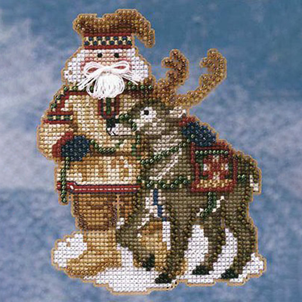 Mill Hill Lapland Santa Cross Stitch Kit - 9.5cm x 12cm