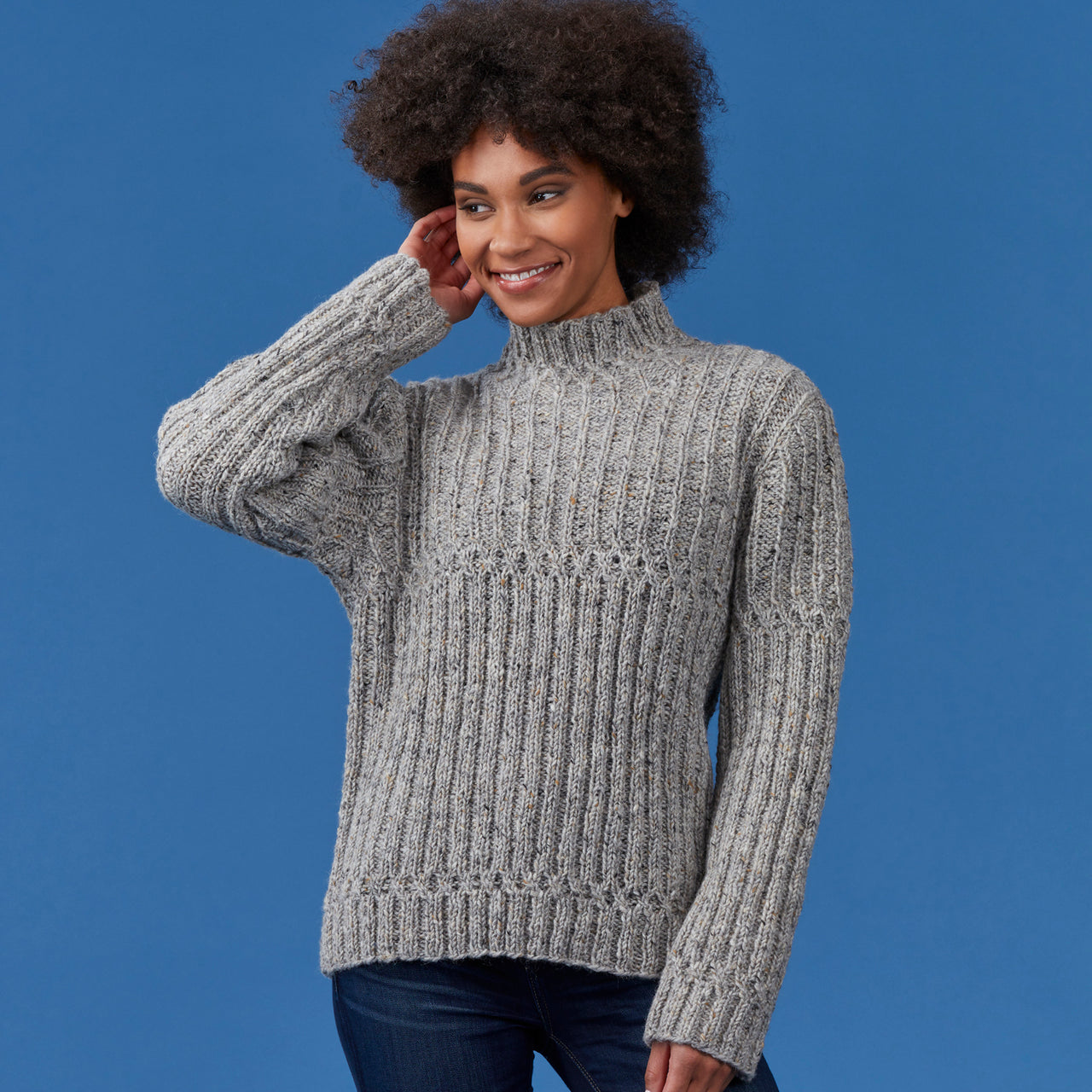 Ketchum - Sweater Knitting Pattern for Women in Tahki Yarns Donegal Tweed by Tahki Yarns