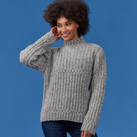 Ketchum - Sweater Knitting Pattern for Women in Tahki Yarns Donegal Tweed by Tahki Yarns