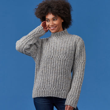 Ketchum - Sweater Knitting Pattern for Women in Tahki Yarns Donegal Tweed by Tahki Yarns