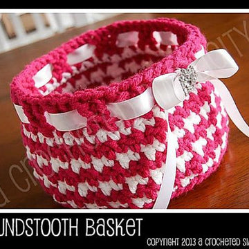 Houndstooth Basket for Easter or Everyday