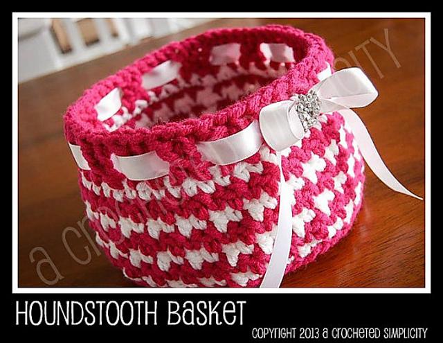 Houndstooth Basket for Easter or Everyday