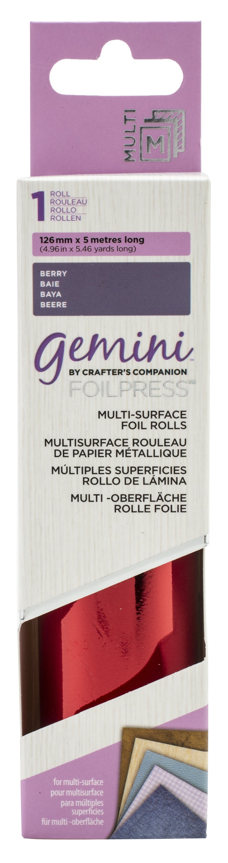 Crafter's Companion Gemini FoilPress Multi Surface Foil Roll - Berry