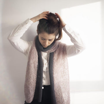 Two part scarf - Women's long scarf + VIDEO