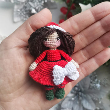 Mini Christmas Doll Amigurumi Ornament