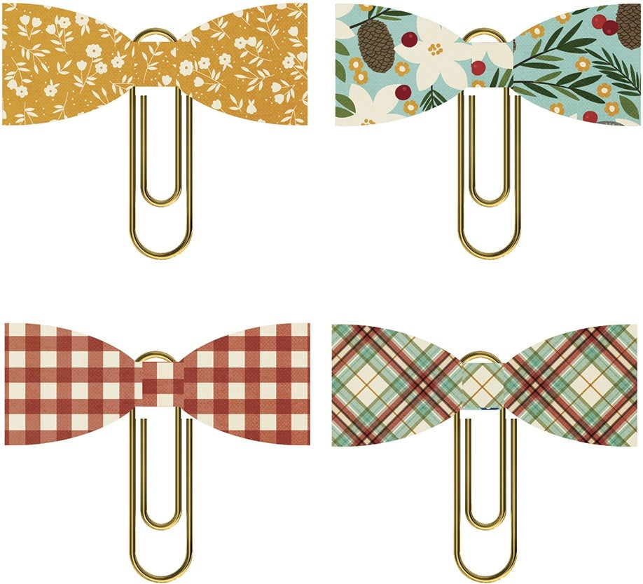 Simple Stories Winter Farmhouse Decoration Clips 4/Pkg - 600460