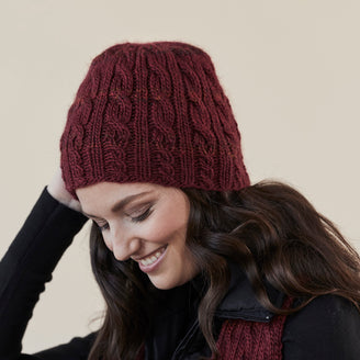 Montrose Hat & Scarf - Knitting Pattern for Women in Tahki Yarns Gunnison