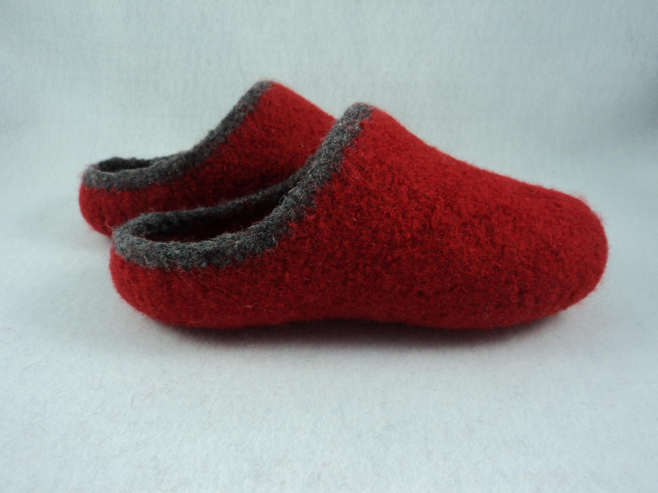 Women's Scuff Slippers Felted Knit Pattern FRENCH