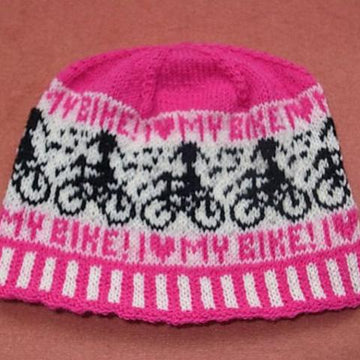 Girl bike rider beanie