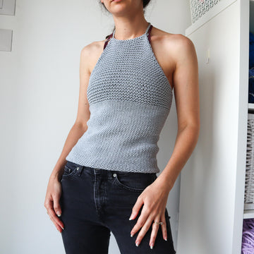 Beginner Knit Halter Top