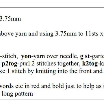 Bias Scarf Knitting Pattern #626