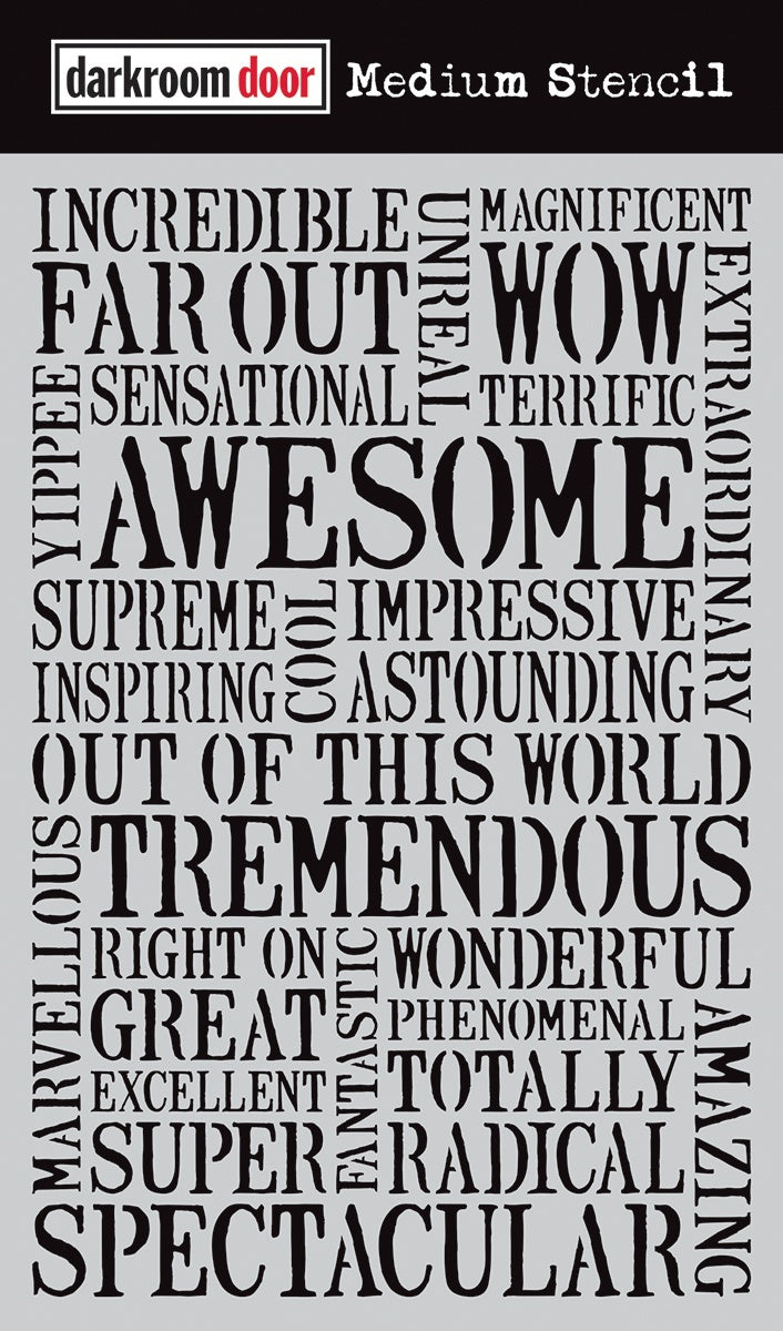 Darkroom Door Stencil 6"X9" - Awesome