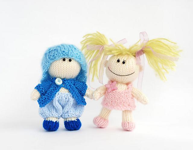 Small gardener Doll and Small Boy Doll