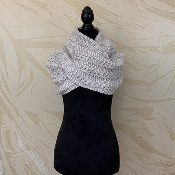 Scarf with Mock Eyelet Cables