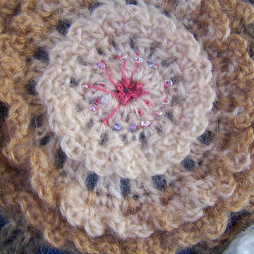 Ruffled Circles Applique Purse