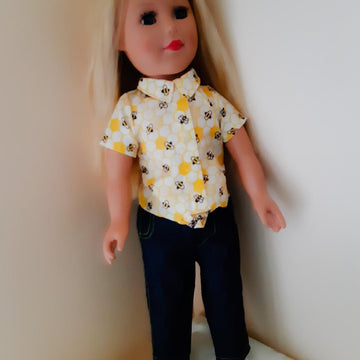 Cream Shoes for Doll