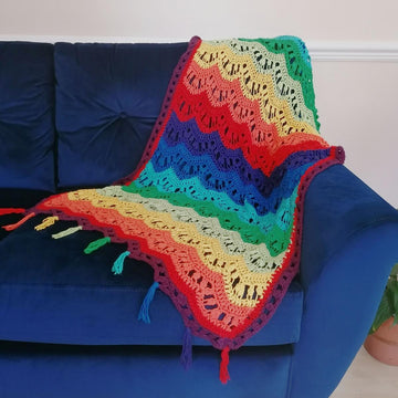 Rainbow chevron blanket