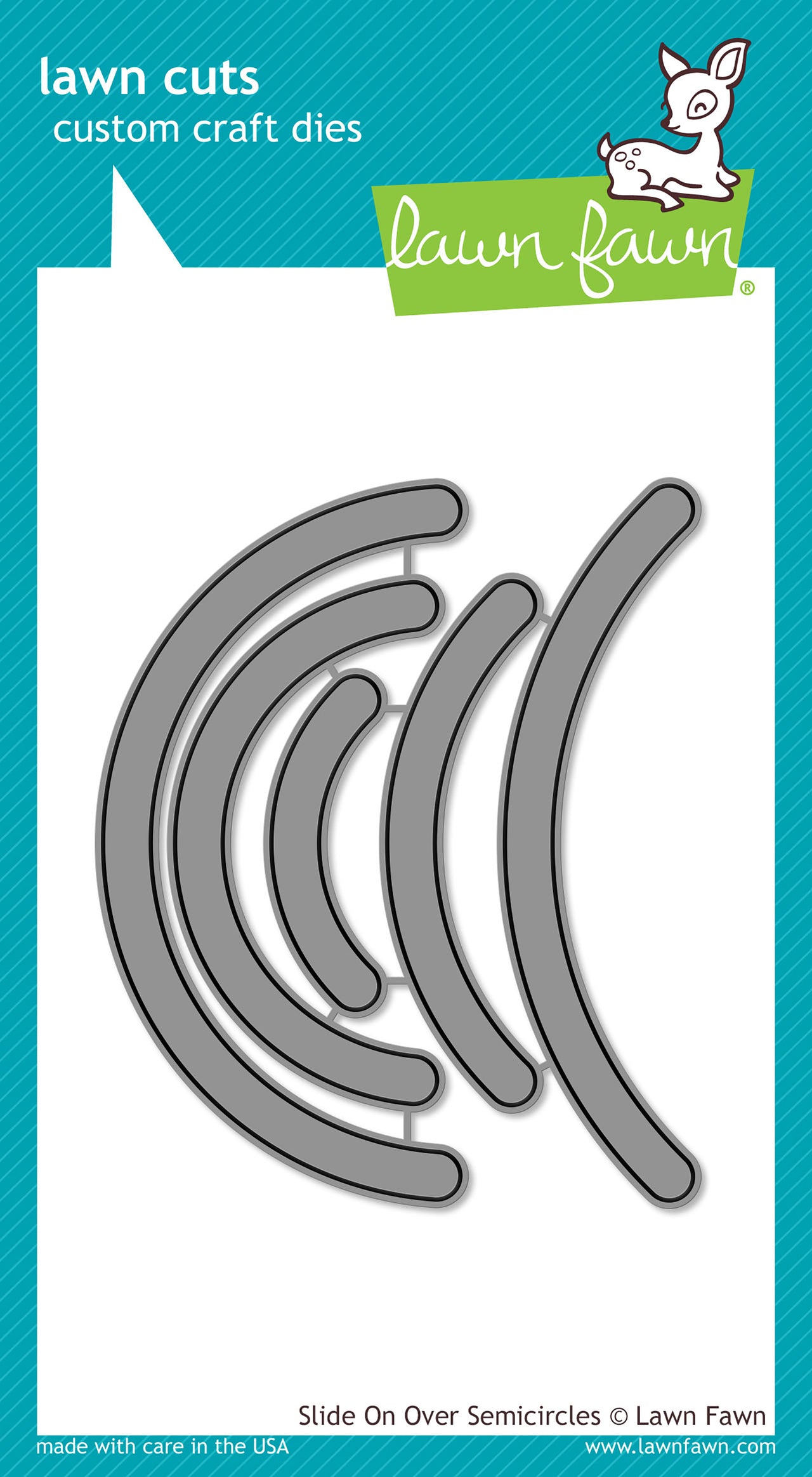 Lawn Fawn Lawn Cuts Custom Craft Die - Slide On Over Semi-Circles