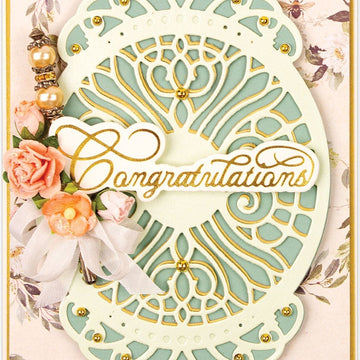 Spellbinders Flourished Fretwork Etched Die By Becca Feeken - Oval Coronet