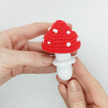 Mushrooms crochet pattern, Christmas tree ornaments, amigurumi food pattern