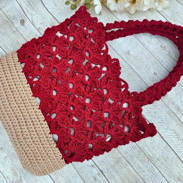 Flower Lace Tote Bag Crochet Pattern