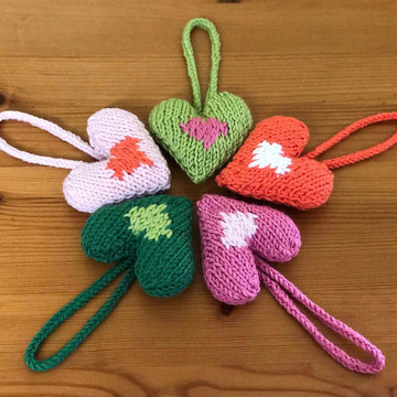 Christmas Heavenly Hearts Tree Decoration/Hanging Ornaments in Patons Smoothie DK