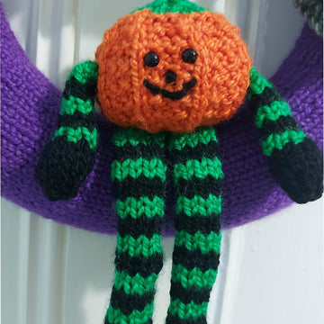 Halloween Wreath with Pumpkin Ghost Bat & Spider Decoration LH013