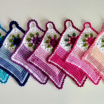 Mitered Blossom Dishcloth