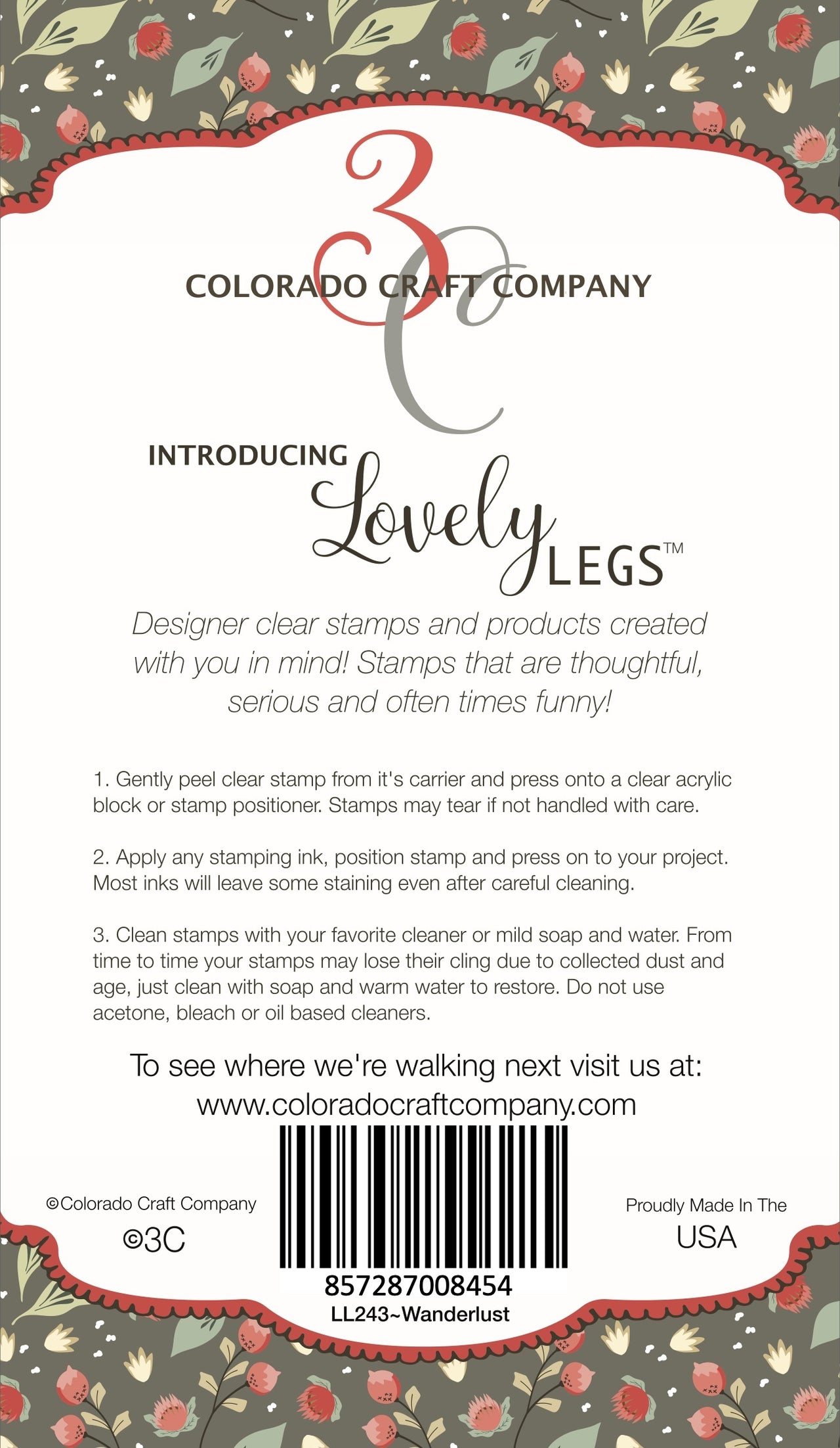 Colorado Craft Company Clear Stamps 4"X6" - Wanderlust-Lovely Legs