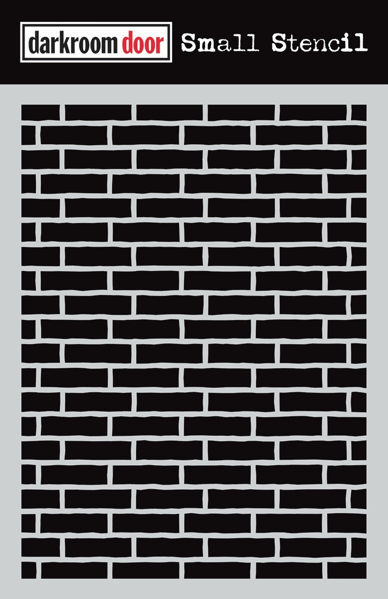 Darkroom Door Stencil 4.5"X6" - Brick Wall