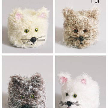 Crochet Cat Toilet Roll Covers in King Cole Luxe Fur - 9070 - Downloadable PDF