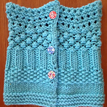 Stitch sampler neckwarmer