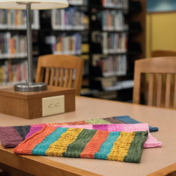 Knitting at the Library Cowl
