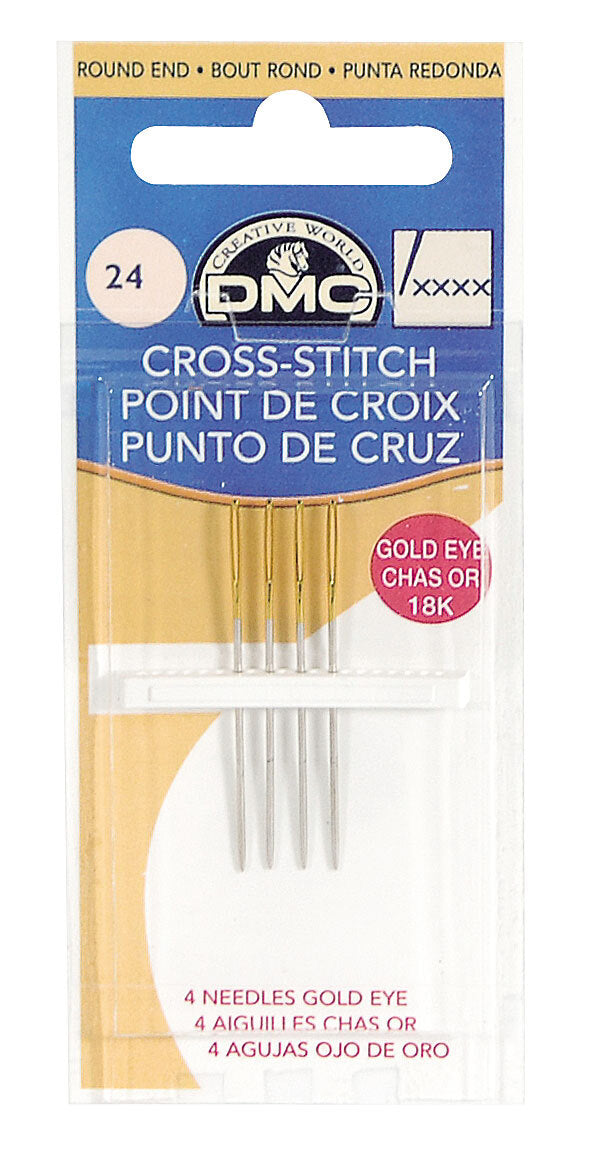 DMC Size 24 Gold Eye Tapestry Needles(4)