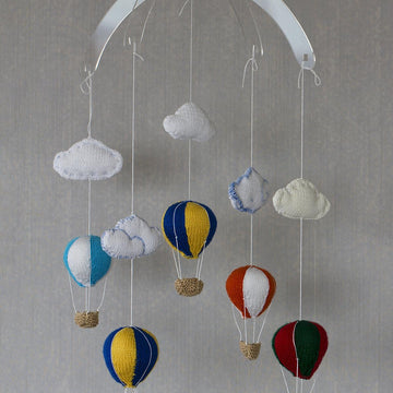 Air Balloons Baby Mobile with clouds